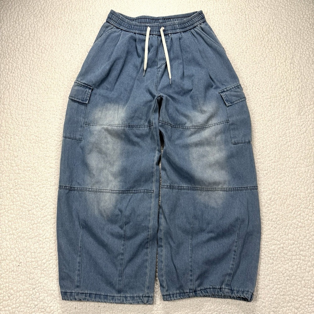 Laking Wide Leg Baggy Cargo Pants Women's Large (30x27) Streetwear Skater Y2K